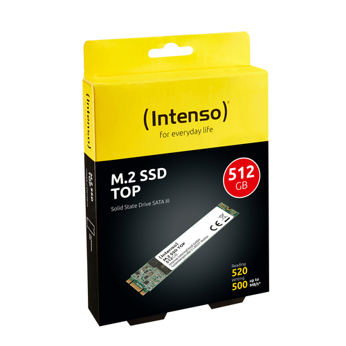 INTENSO SSD INTERNO 128GB M2 2280 SATA III TOP LETTURA SEQUENZIALE FINO A 520 MB/S SCRITTURA SEQUENZIALE FINO A 500 MB/S